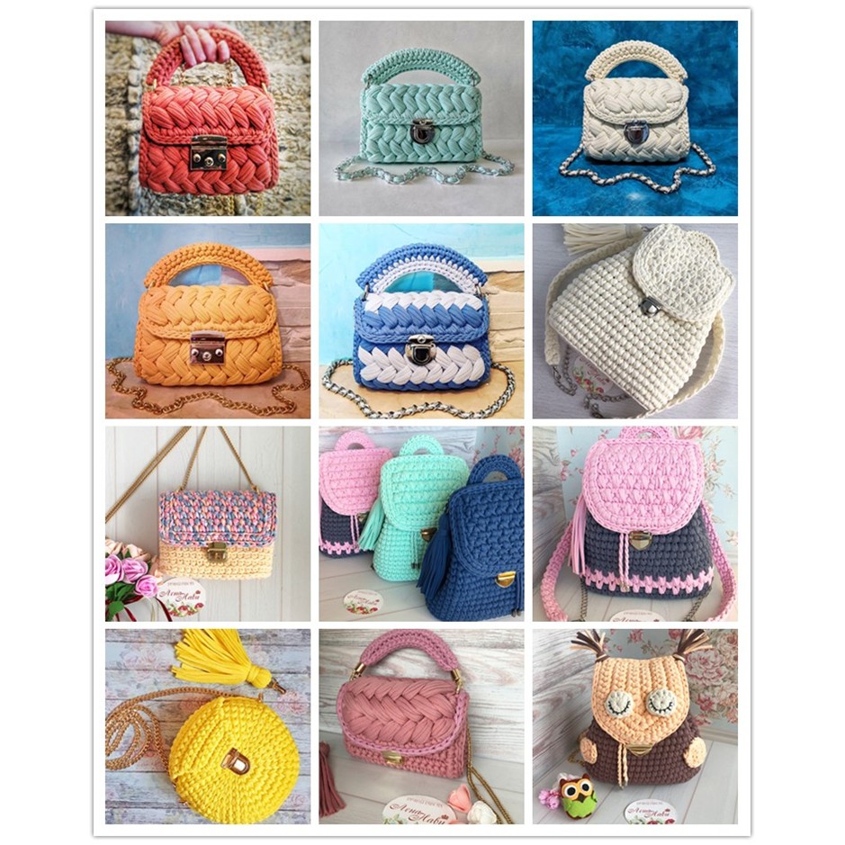 Sợi vải trơn TQ 100gr - Chuyên móc thảm, túi xách, giỏ