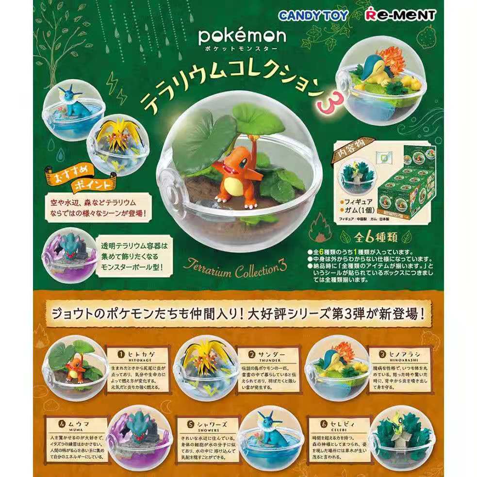 Hộp Đồ Chơi Quả Cầu Pha Lê Trong Suốt pokemon  rement