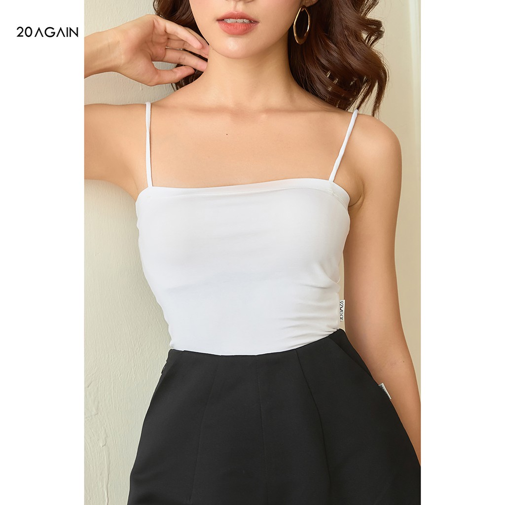 [Mã WABR2291 giảm 10% đơn 99k]Áo 2 dây thun tăm 20AGAIN ADW1154 kiểu dáng sexy, quyến rũ