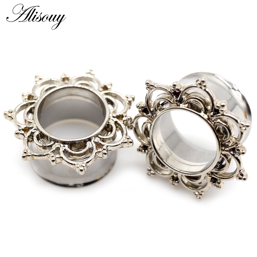 Alisouy Set 2 Khuyên Nong Tai Bằng Thép Không Gỉ Cá Tính