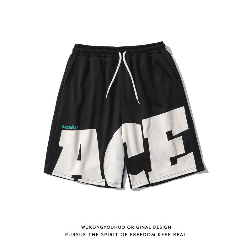 Quần Short Thể Thao In Chữ Phong Cách Hip Hop Đường Phố Năng Động