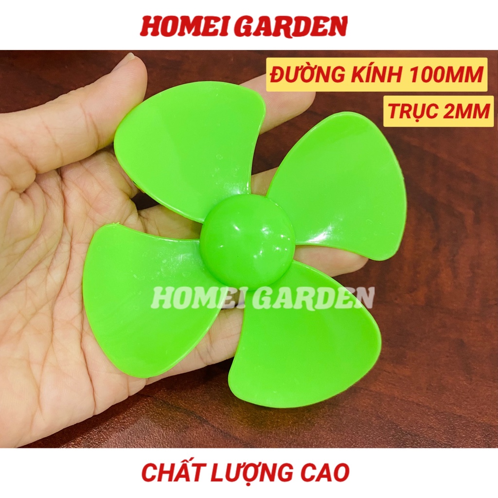 Cánh quạt nhựa mini 100mm trục 2mm mới 100% hàng tốt - HM0040