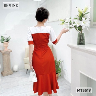 Đầm đuôi cá phối cổ vuông BEMINE MT5519