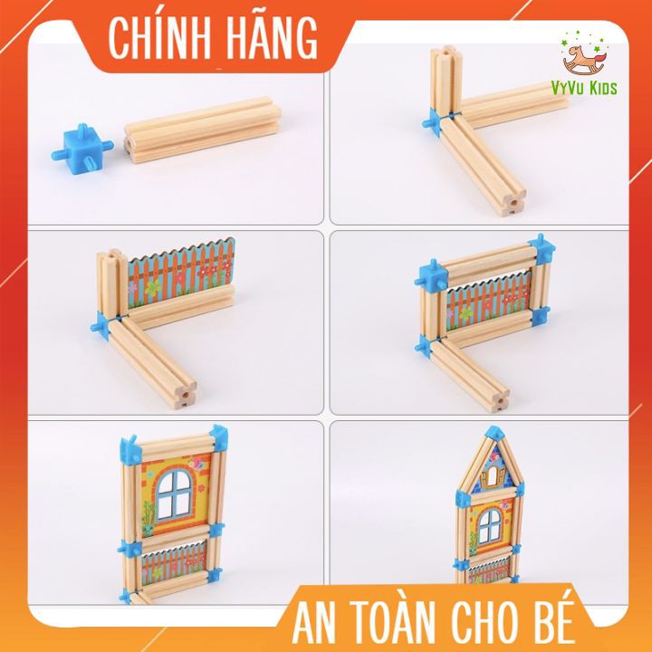 Bộ lắp ghép mô hình lâu đài gỗ 3D♥️ CHÍNH HÃNG♥️ ĐỒ CHƠI GIÁO DỤC♥️Rèn luyện sự kiên trì cho bé