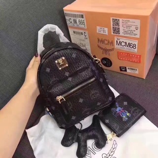 Balo mcm kèm ví và móc thú fullbox