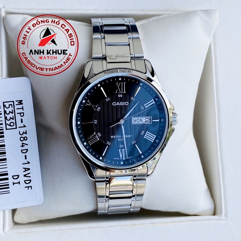 Đồng Hồ Nam Casio MTP-1384D-1AVDF Dây Kim Loại - Mặt Số La Mã