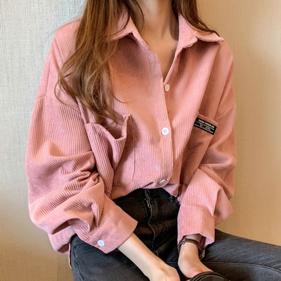 Áo Sơ Mi Nhung Tăm Ulzzang Áo Khoác Form Rộng Unisex Freesize Zinti SM01