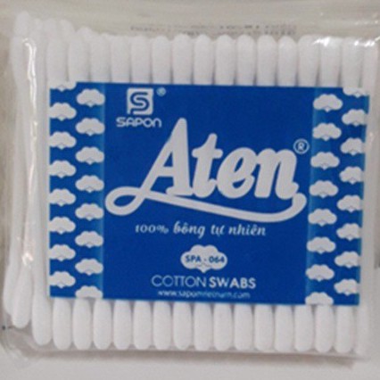 Tăm Bông Cao Cấp ATEN- tăm trẻ em & Người lớn- gói 90 tăm