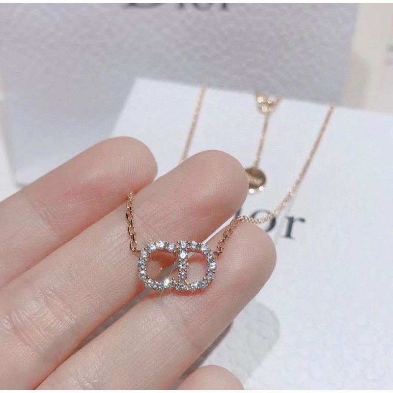 Dors pha lê dây chuyền CD vòng cổ nữ vàng hồng