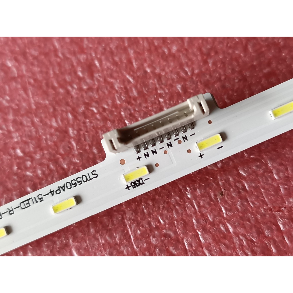 THANH ĐÈN LED VIỀN TIVI SONY 55X8000E 55X8500E 55X7200E HÀNG MỚI 100%, BỘ 2 THANH, MỖI THANH 51 BÓNG 6V, DÀI 60cm