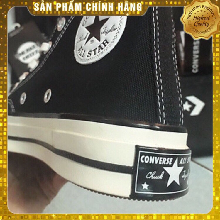 [Free ship- 1.1 trung] Giày Thể Thao Sneakers Nam Nữ cổ cao, Converse đen Cổ cao 1.1