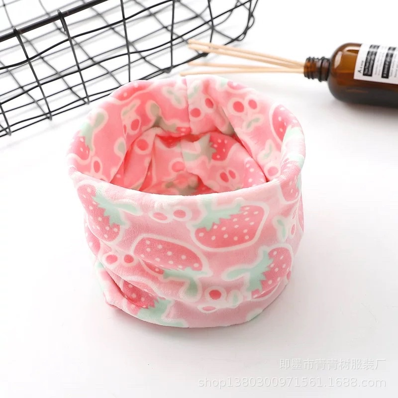 Khăn ống quàng cổ mềm mịn cho bé 1 đến 8 tuổi, đính thú dễ thương KH-06