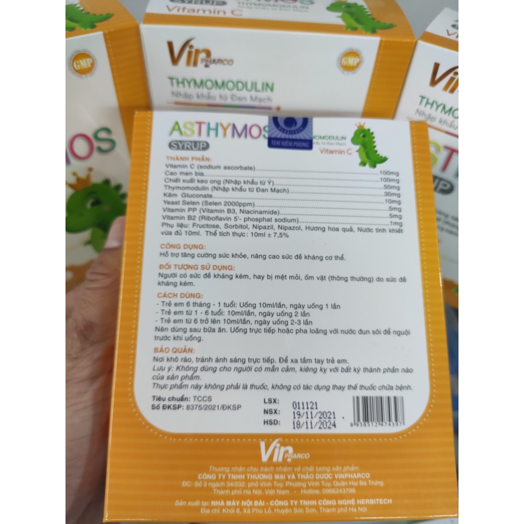 Asthymos Syrup, Tăng sức đề kháng cho bé, Bổ sung vitamin C, Thymomodulin giúp bé khỏe mạnh hơn hay ăn chóng lớn