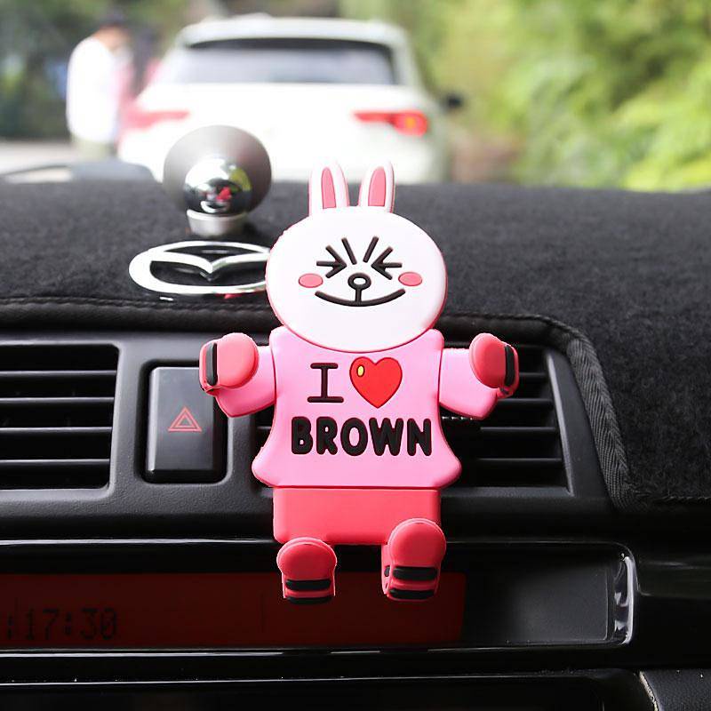 Automobile Phone Holder Air Outlet Snap-on Vehicular Use Mobile Phone Holder Cartoon Cute Support Frame for Navigation Car car accessories LvnA