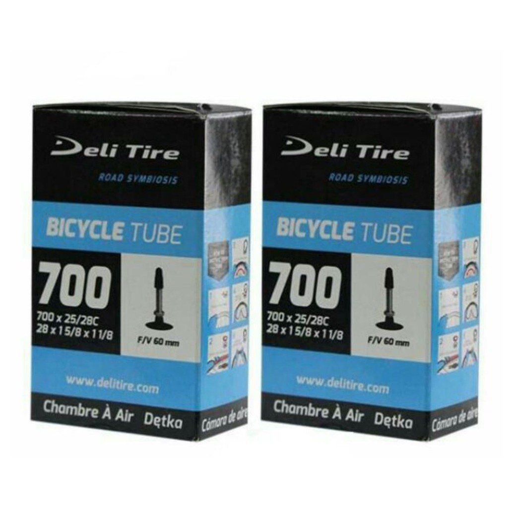 Ruột xe đạp Deli 26 inch Van Mỹ / Van Pháp