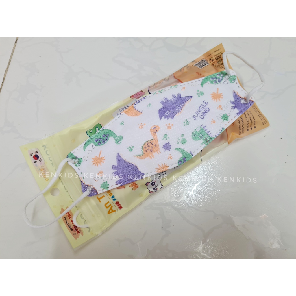 COMBO 50c khẩu trang KF94 4D hoạ tiết dễ thương cho bé 3-10 tuổi - An Tâm