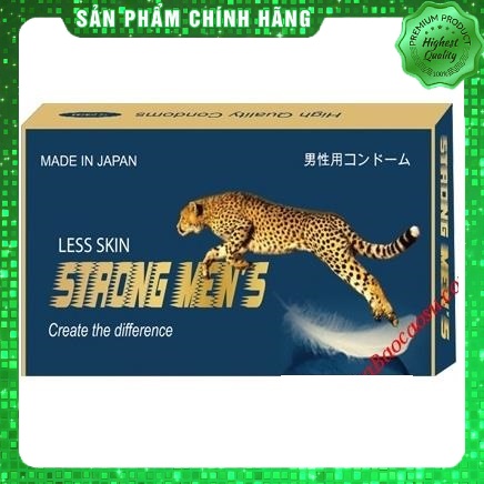 Bao cao su Nhật Bản siêu mỏng kéo dài thời gian Strongmen - bcs hộp 12 chiếc