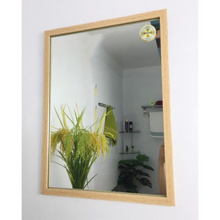 Gương soi Kibath KT 45x60 cm,khung vân gỗ KB-127