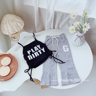 Set áo dây PLAY DIrTY bé gái