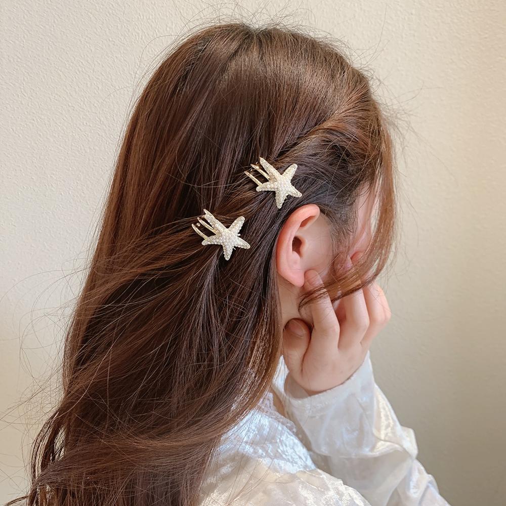 NICKOLAS Kẹp Tóc Hợp Kim Hình Sao Biển Sang Trọng