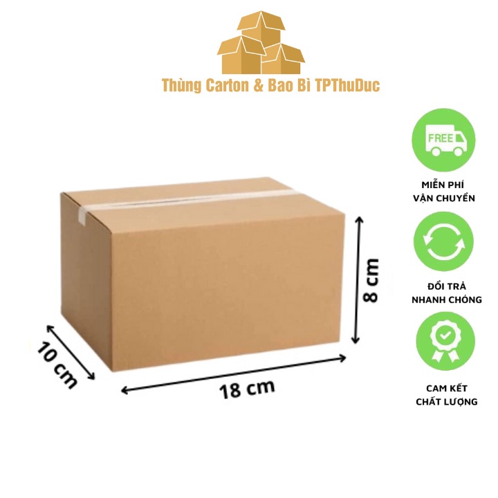 Combo 10 Hộp Caton Size 18x10x8cm Đóng Hàng Hóa
