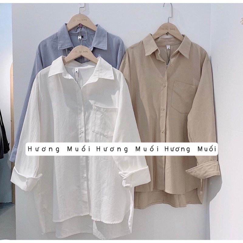 Áo sơ mi vintage chất thô mềm dày dặn-hang qchau
