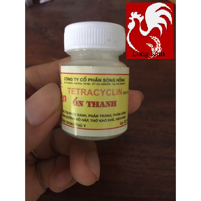 VIÊN ÔN THANH TETRACYCIN LỌ 32 VIÊN Dùng cho gà, vịt Phân xanh, phân trắng, phân vàng, hô hấp, khò khè, hen khẹc