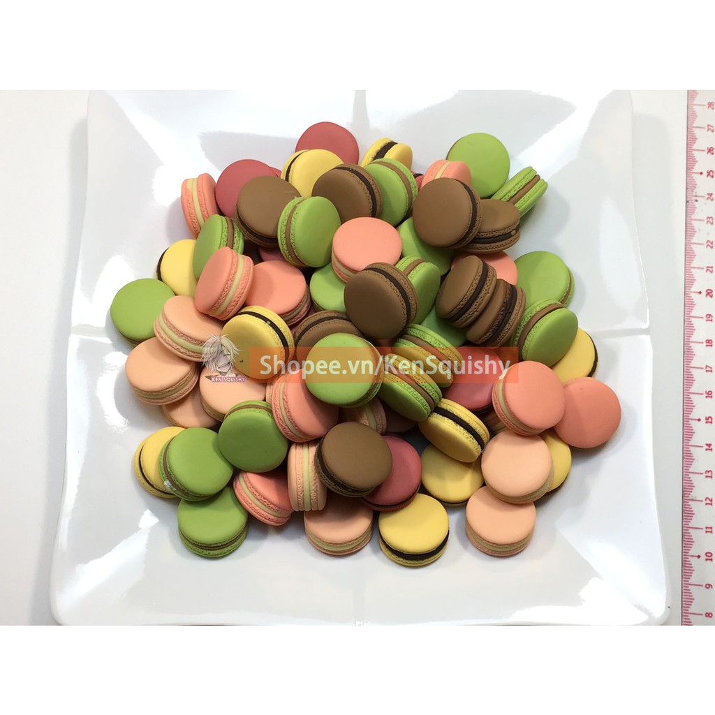 Charm Bánh Macaron Kem Ngẫu Nhiên Nguyên Liệu Trí Slime / Ốp Điện Thoại