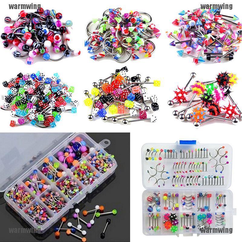 Set 60 Khuyên Lưỡi Nhiều Màu Sắc Cá Tính