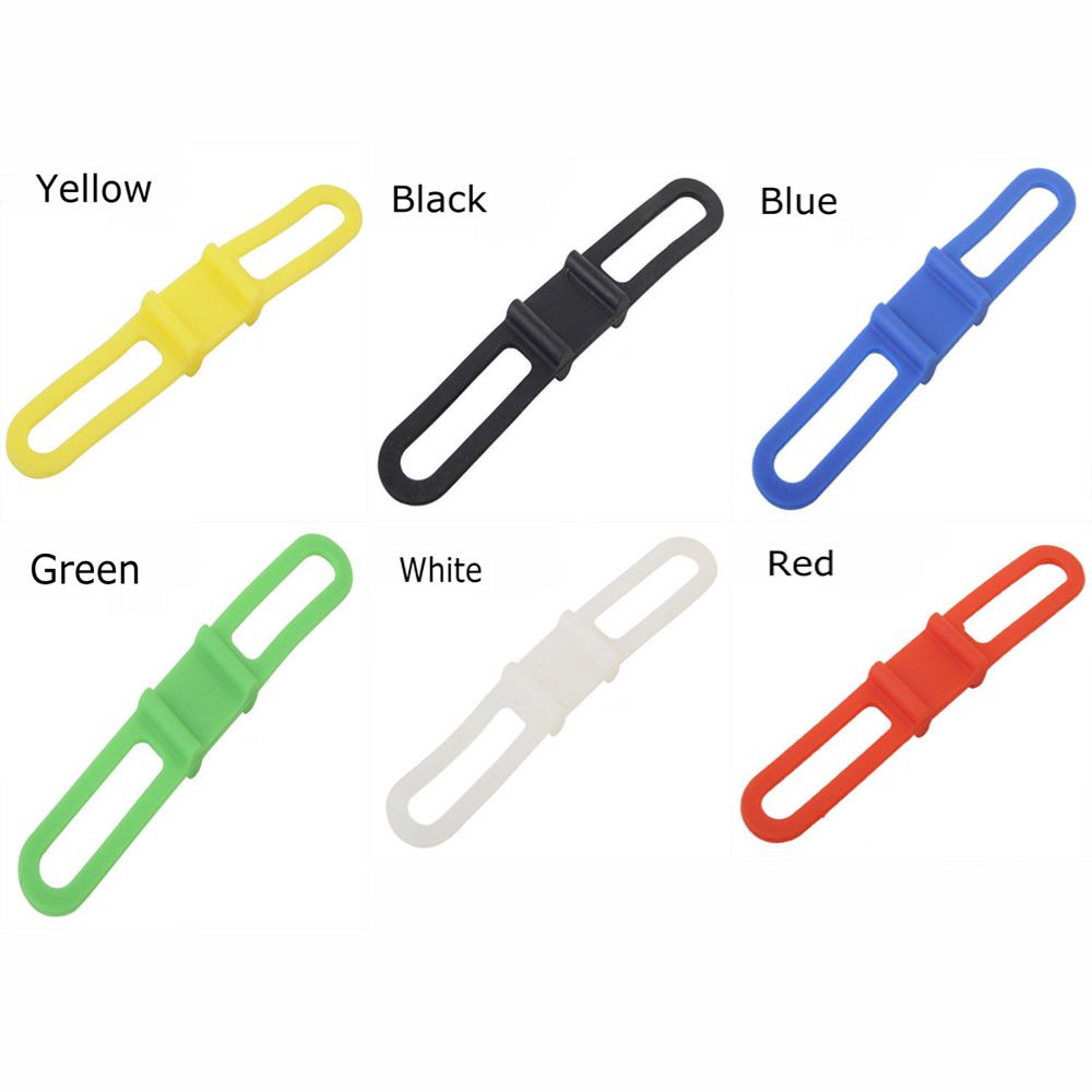 Dây buộc điện thoại bằng silicon co giãn gắn tay lái xe đạp tiện dụng