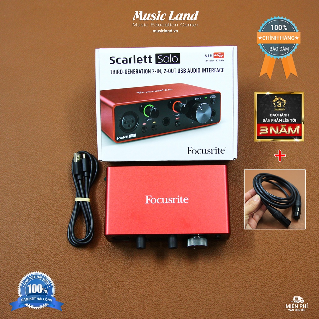 Sound Card Âm Thanh Focusrite Solo Gen 3 – Chính hãng