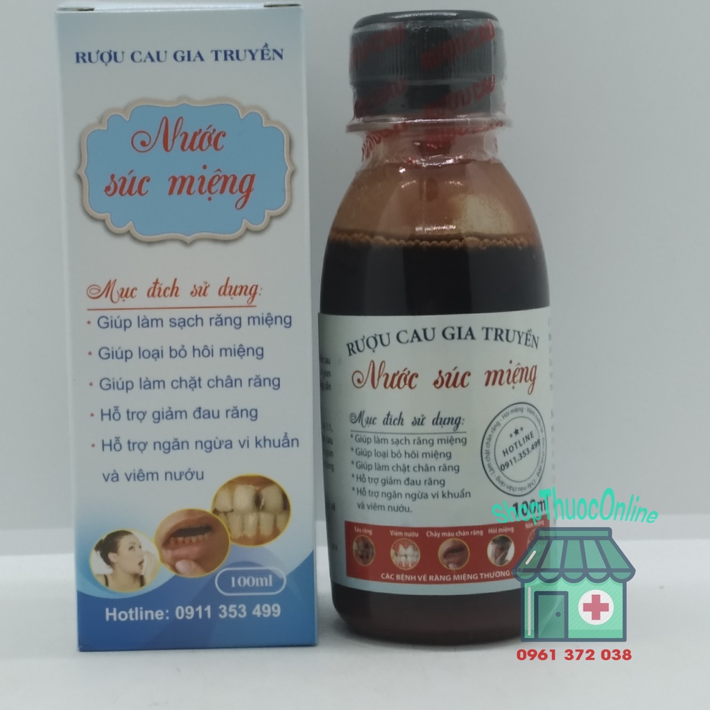 Nước súc miệng Rượu Cau Gia Truyền 100ml