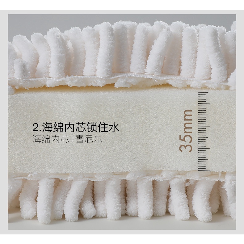 Khăn Lau Tay Bằng Sợi Nhỏ Mềm Thấm Hút Nhanh Khô Kèm Vòng Treo Dành Cho Nhà Bếp/Phòng Tắm