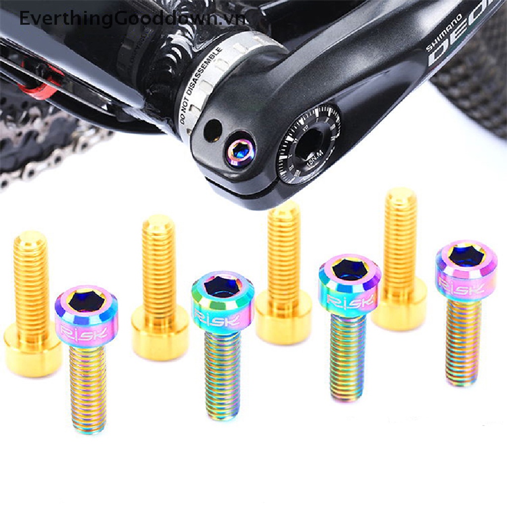 Bộ 2 Ốc Vít Ti Bằng Titan Cho Đĩa Phanh Xe Đạp