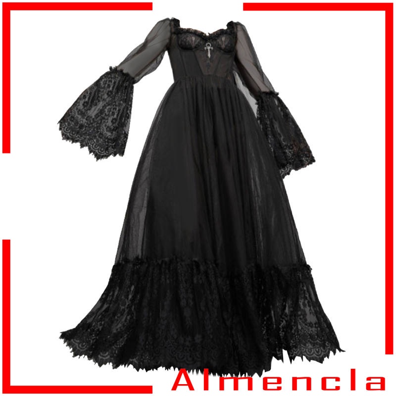 Đầm dài tay ống loe phối ren xuyên thấu gợi cảm cho nữ
 | BigBuy360 - bigbuy360.vn