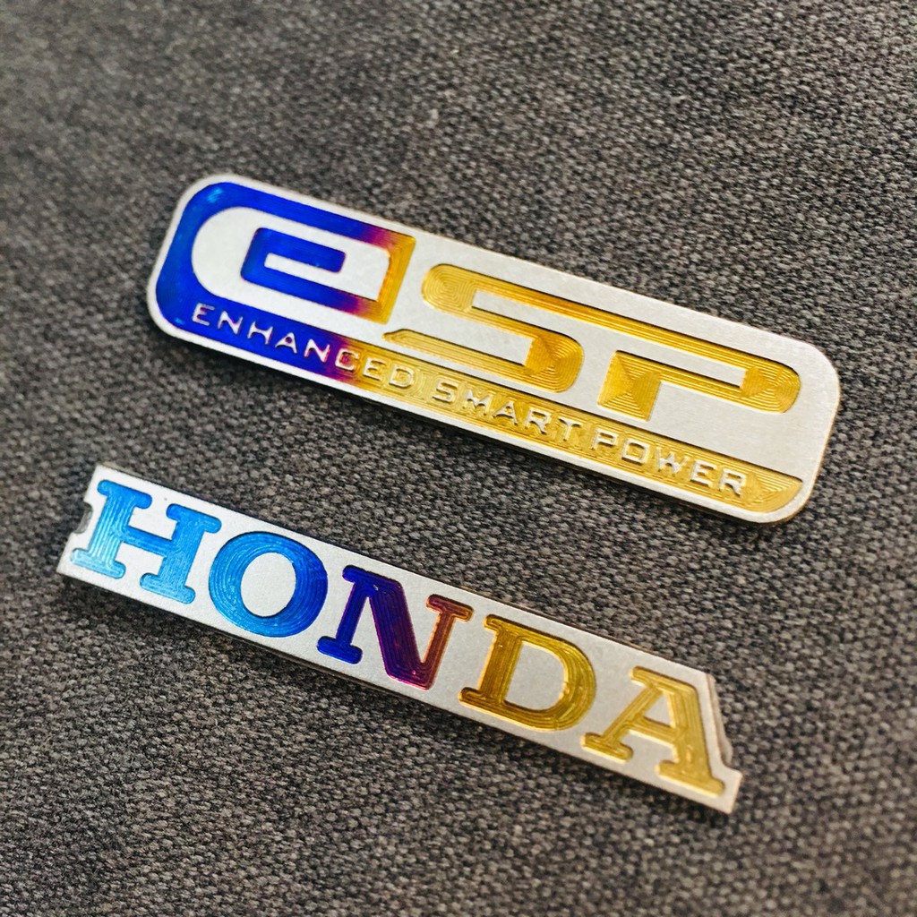 COMBO tem TITAN LOGO chữ GSP và tem TITAN LOGO chữ HONDA dán các dòng xe tay ga HONDA