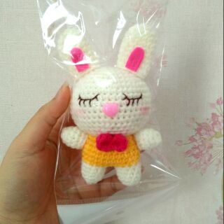 [Hot] Móc khóa thú len bé thỏ dễ thương