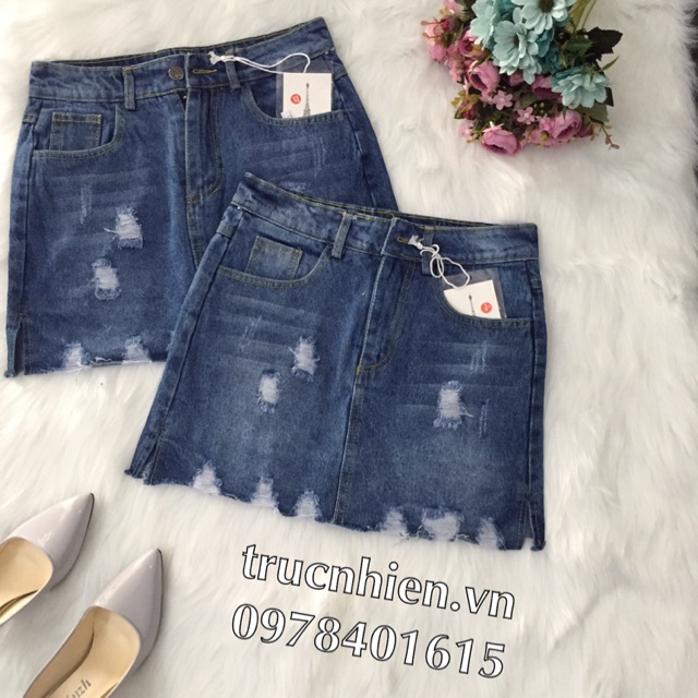 CHÂY VÁY JEAN RÁCH