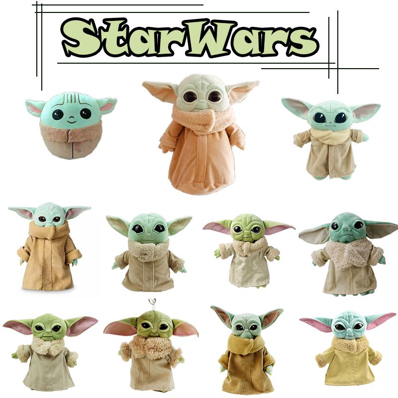 Đồ chơi nhồi bông 15cm-30cm búp bê em bé Yoda Star Wars Disney hoạt hình làm quà tặng trang trí dễ thương