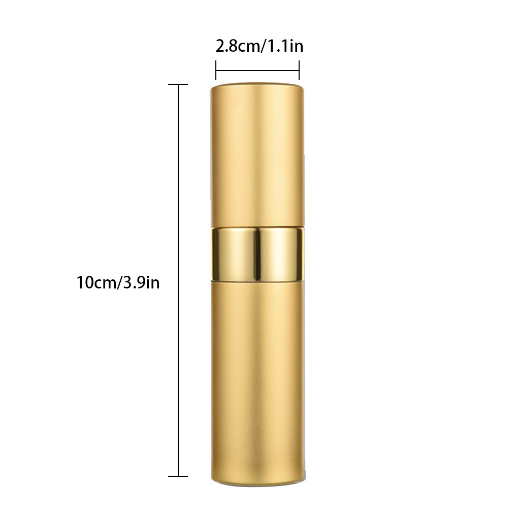 [Hàng mới về] Bình chiết nước hoa dạng xịt dung tích 8/15 ml với thiết kế vỏ màu vàng sang trọng tiện dụng