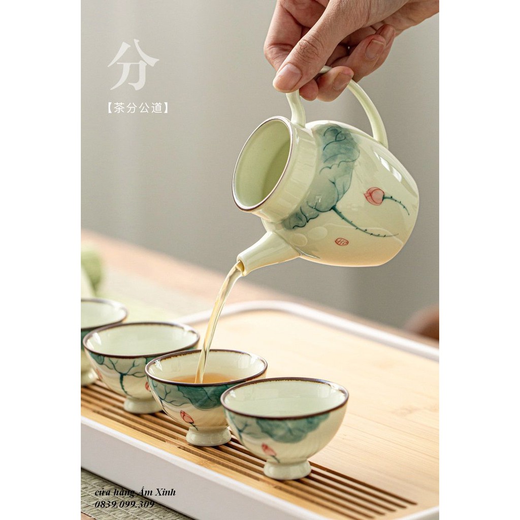 Chén Sứ Cảnh Đức Hoa Sen 50 ml