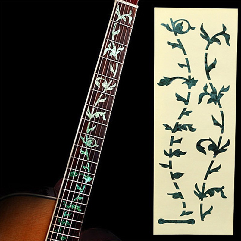 Miếng dán cần đàn guitar (họa tiết lá xanh)