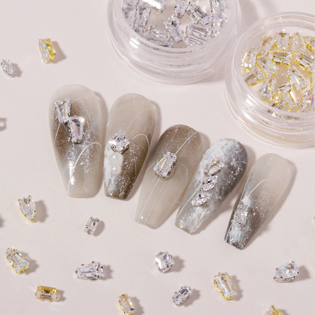 Hộp 20 Hạt Kim Cương Giả Lấp Lánh Trang Trí Móng Tay