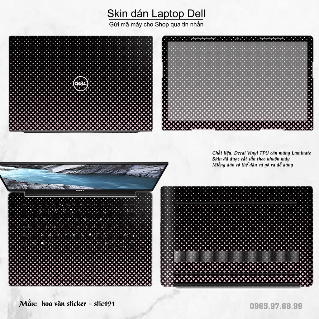 Skin dán Laptop Dell in hình Hoa văn sticker nhiều mẫu 32 (inbox mã máy cho Shop)