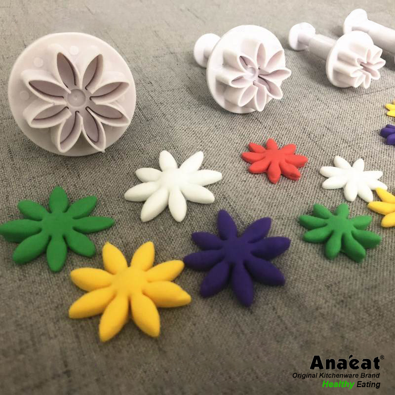 4 khuôn bánh quy ANAEAT hình hoa cúc