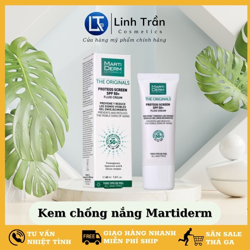 Kem chống nắng Martiderm, kcn phổ rộng dành cho da dầu mụn ngừa lão hóa chính hãng