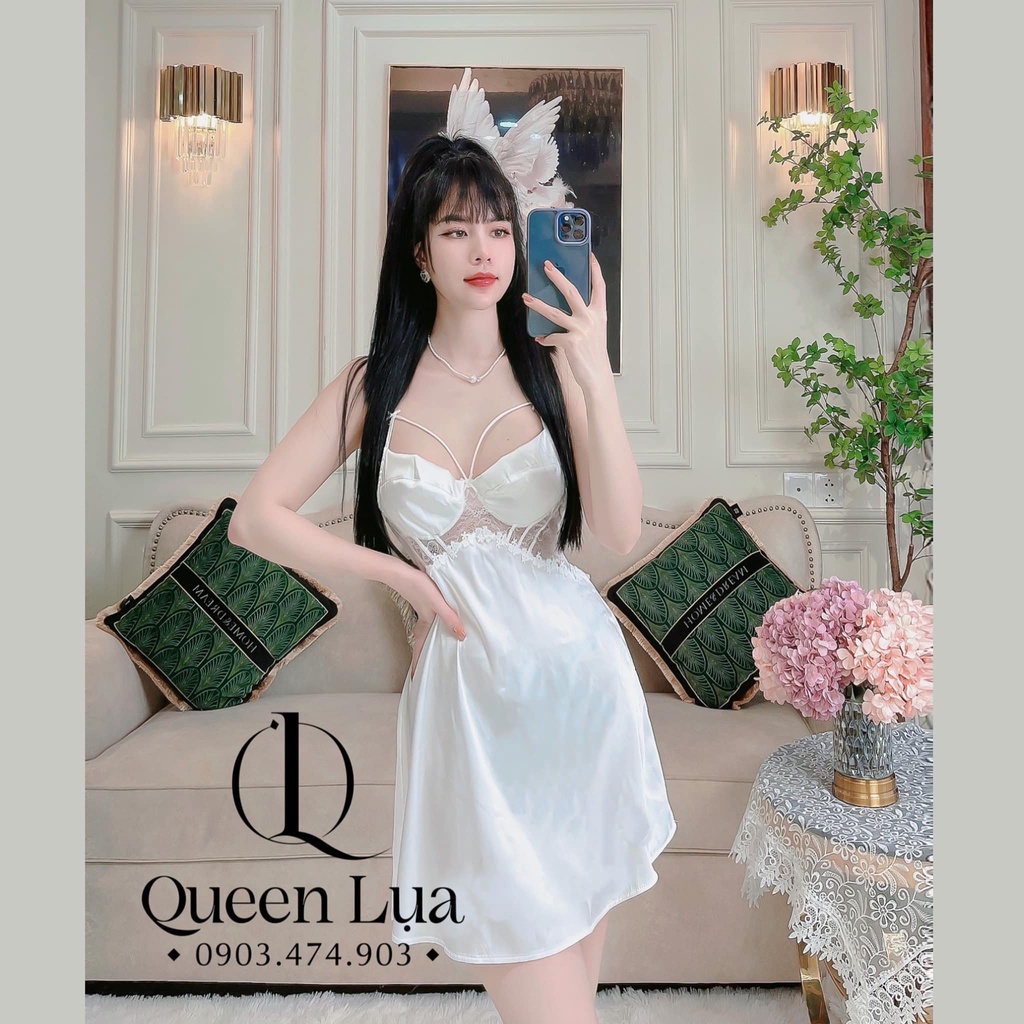(M. 129) Váy ngủ sexy lụa cao cấp Đầm mặc nhà gợi cảm quyến rũ