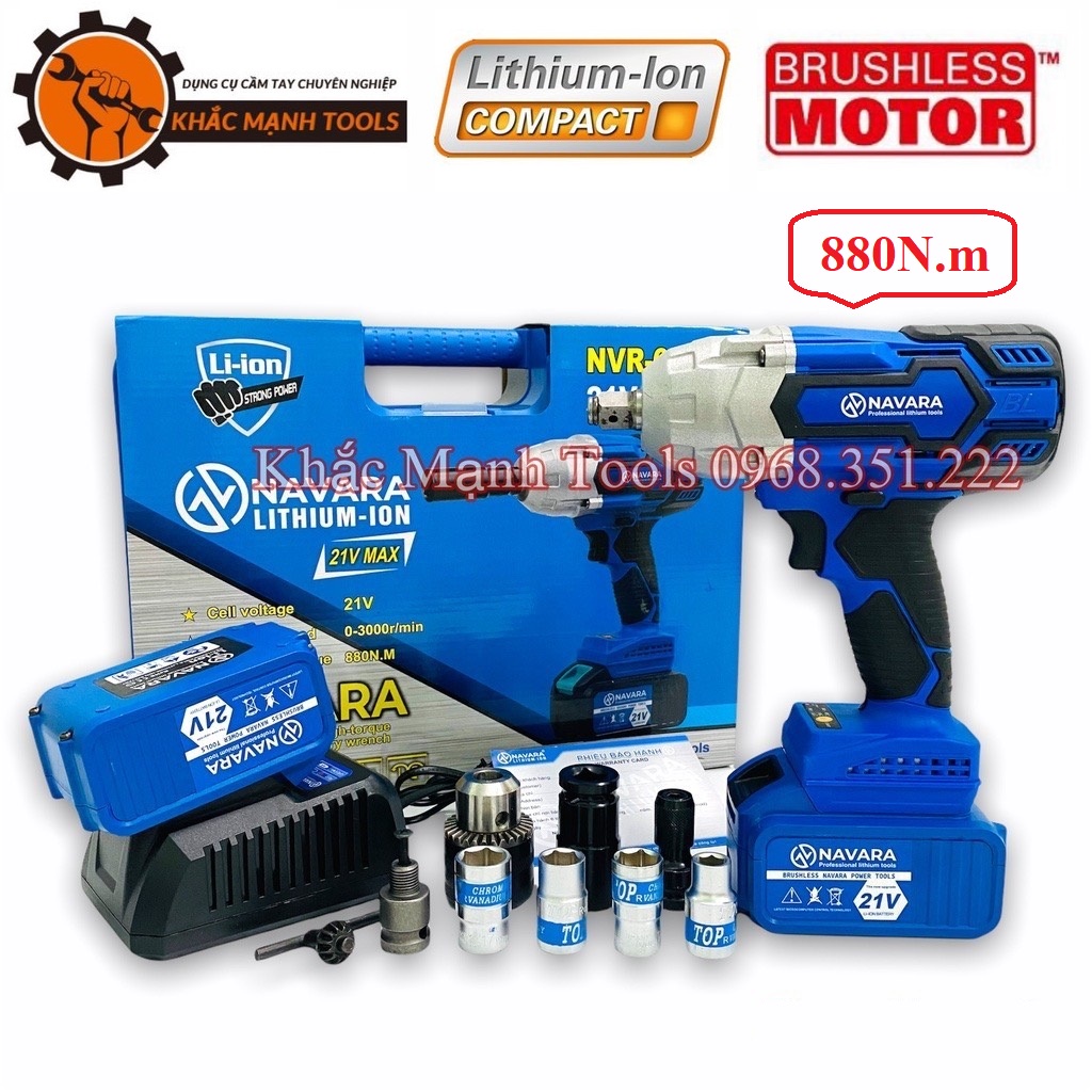 Máy Siết Bulong NAVARA 6003, Tặng Kèm Phụ Kiện, Bảo Hành Chính Hãng 12 Tháng