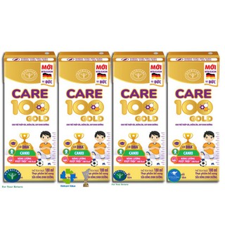 Thùng sữa nước Nutricare Care 100 Gold - cho trẻ thấp còi biếng ăn suy dinh dưỡng (180ml x 48 hộp)