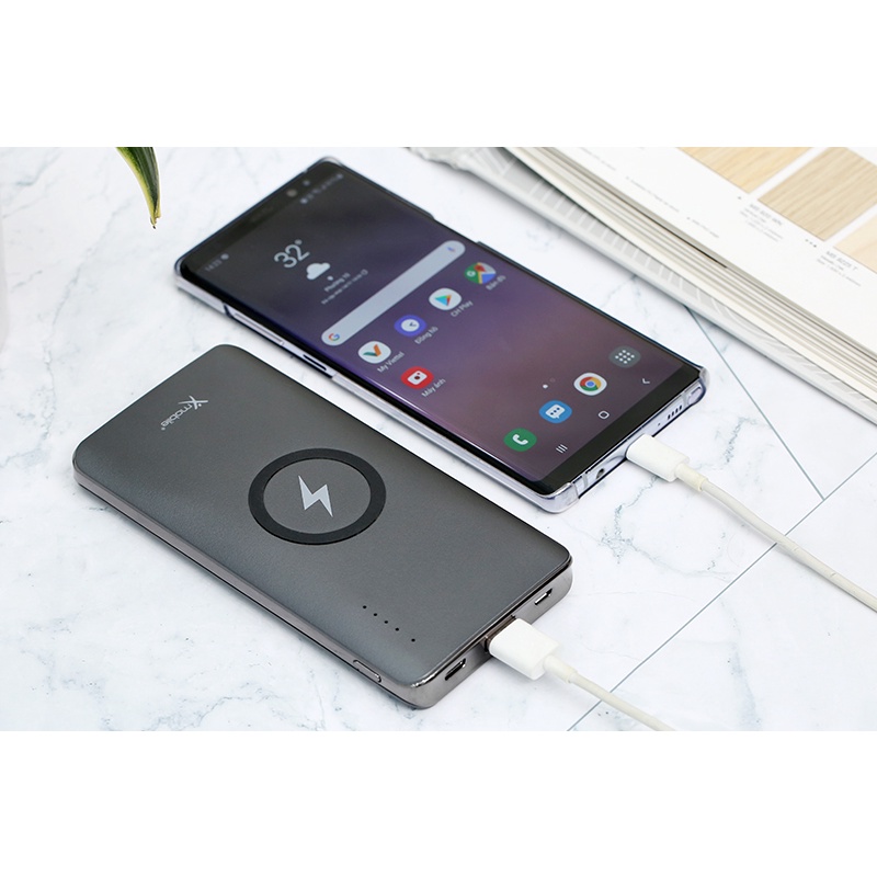 Pin sạc dự phòng không dây Polymer 10.000 mAh Type C PD QC3.0 Xmobile P66D